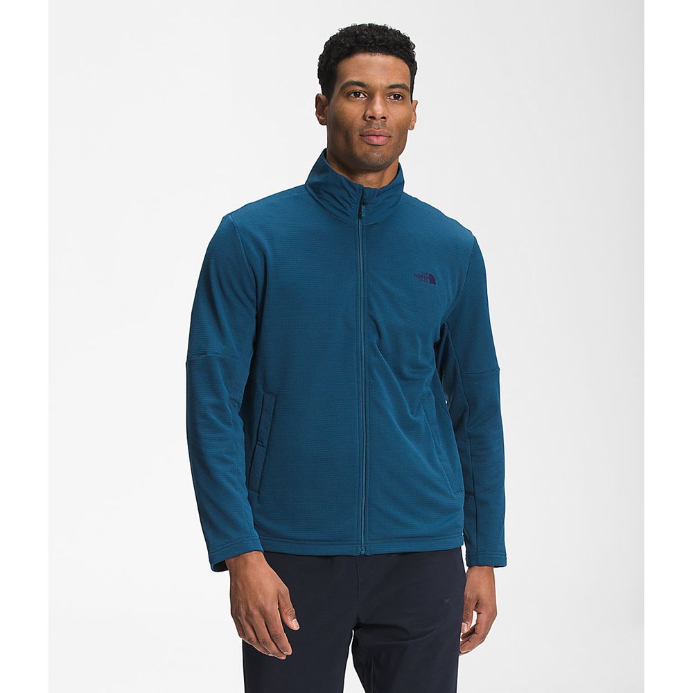 The North Face Fleece Full Zip Mens Australia - The North Face Wayroute Blue (ARM-849132)